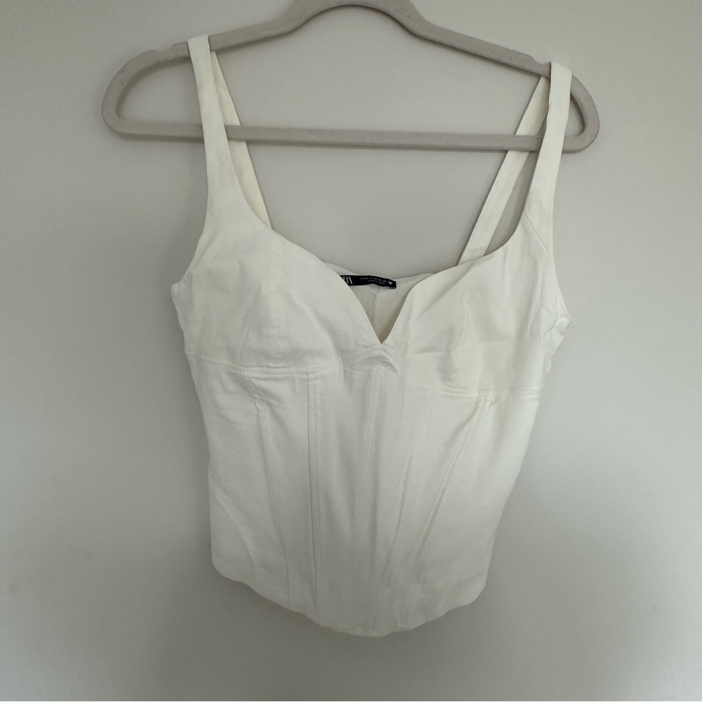 Zara White Corset Top